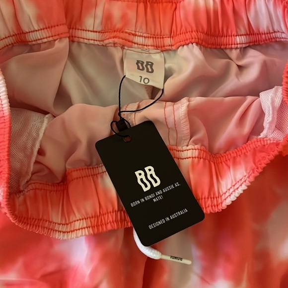 Bondi Beamers Coral Tie-Dye Athletic Beach Shorts - Picture 5 of 5